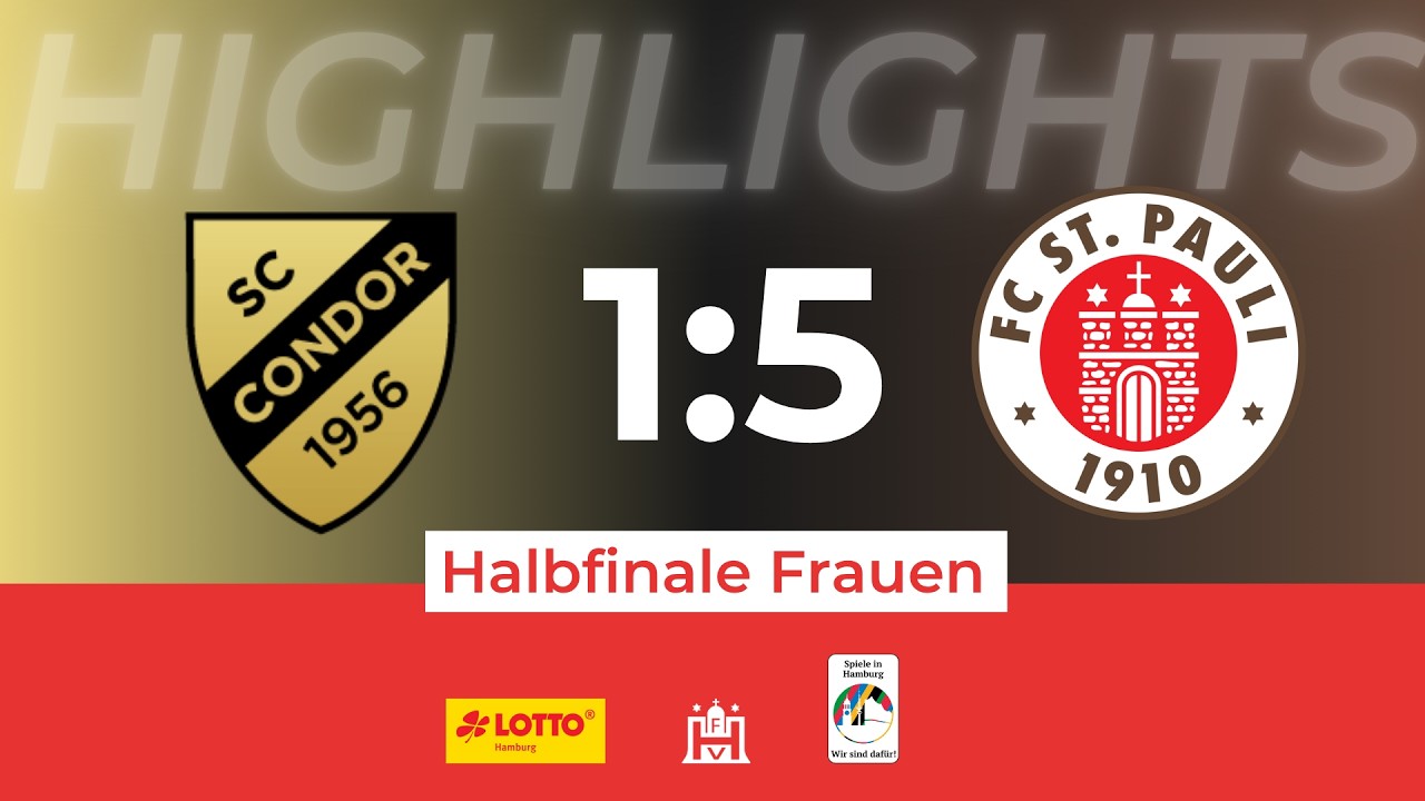Highlights LOTTO Hamburg-Pokal Halbfinale der Frauen SC Condor – FC St. Pauli