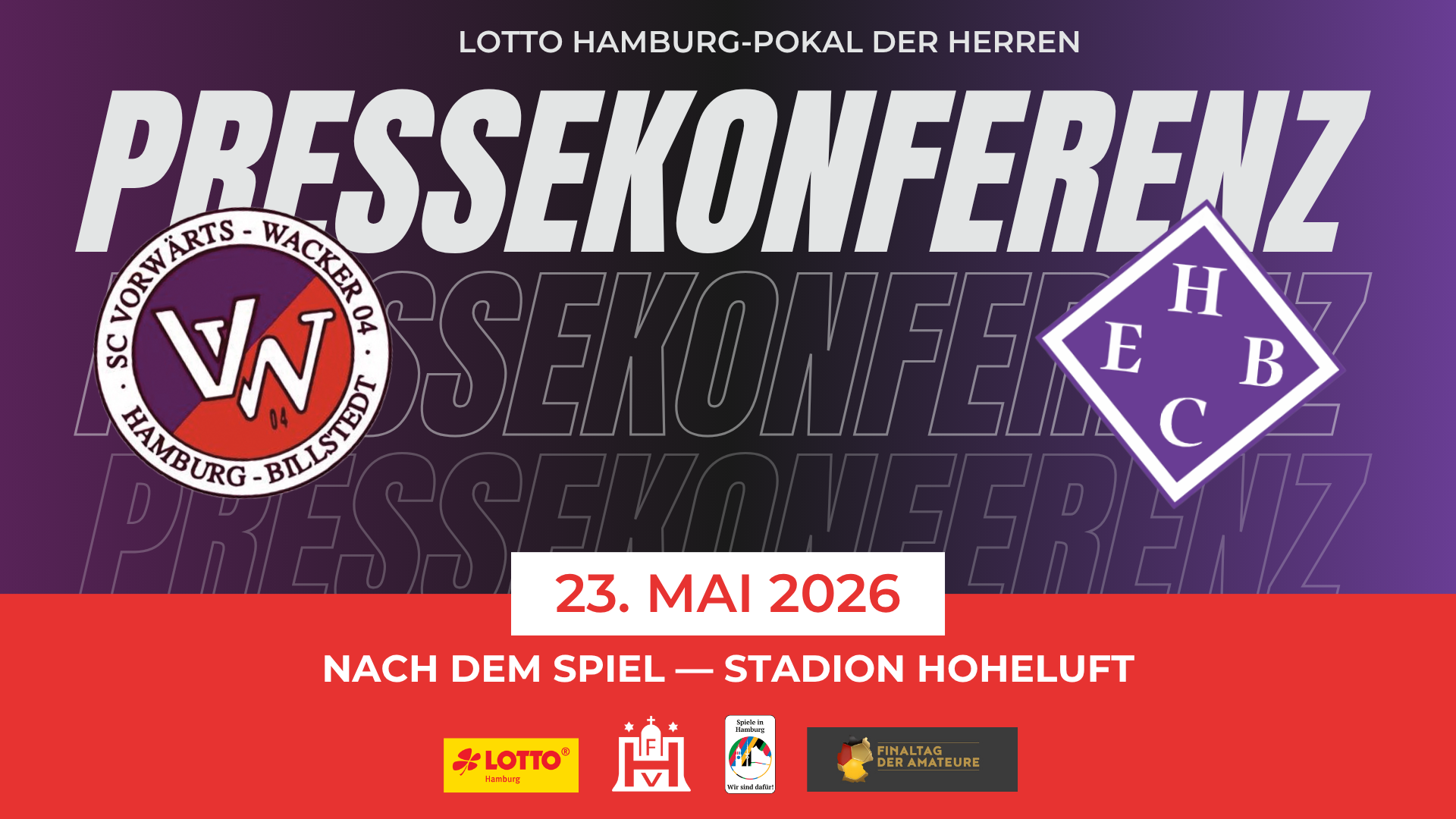 Pressekonferenz LOTTO Hamburg Pokalfinale der Herren