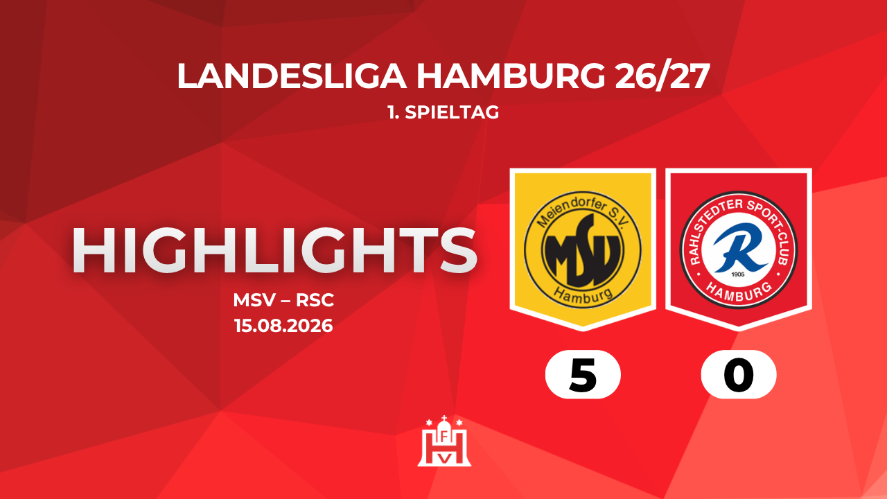 Highlights Meiendorfer SV – Rahlstedter SC | 1. Spieltag Landesliga Hamburg