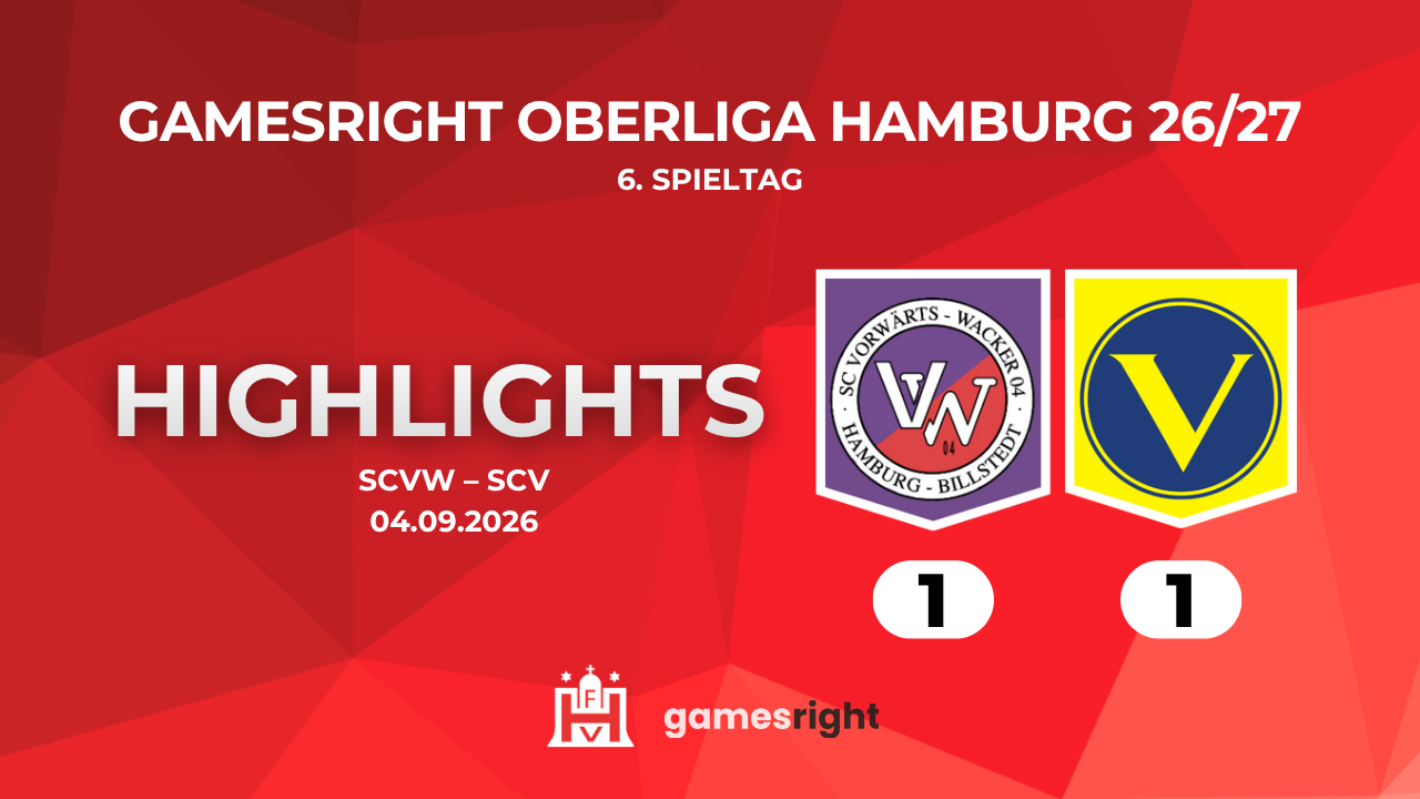 Highlights Vorwärts Wacker – SC Victoria | 6. Spieltag Gamesright Oberliga Hamburg