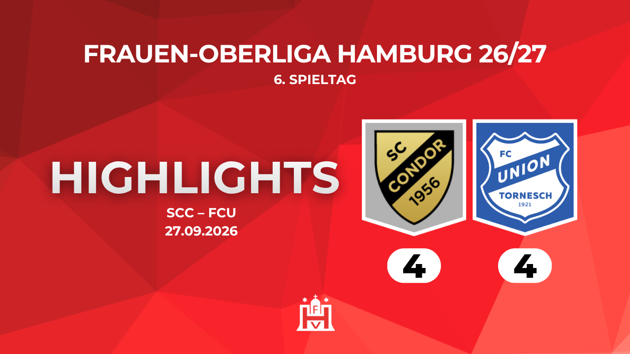 Highlights SC Condor – Union Tornesch | 6. Spieltag Frauen-Oberliga Hamburg