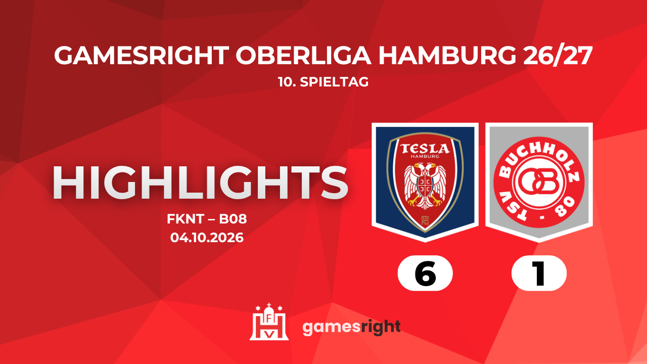 Highlights Nikola Tesla – Buchholz | 10. Spieltag Gamesright Oberliga Hamburg